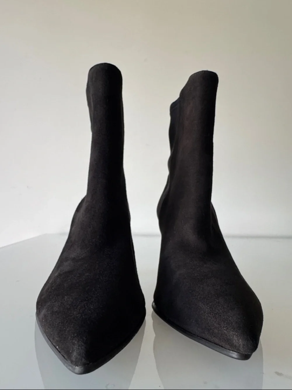Stuart Weitzman Sue Suede Ankle Boots Black Size 5.5 - Picture 4 of 12